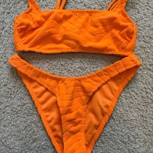 Xhilaration Orange Bikini Zebra Pattern